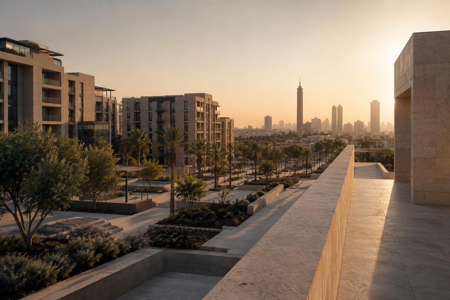 Contemporary mixed-use real estate development in Cairo